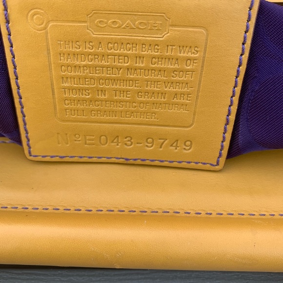 Vintage COACH purse mustard yellow Satchel handbag-shoulder bag E043-9749 - Picture 9 of 16